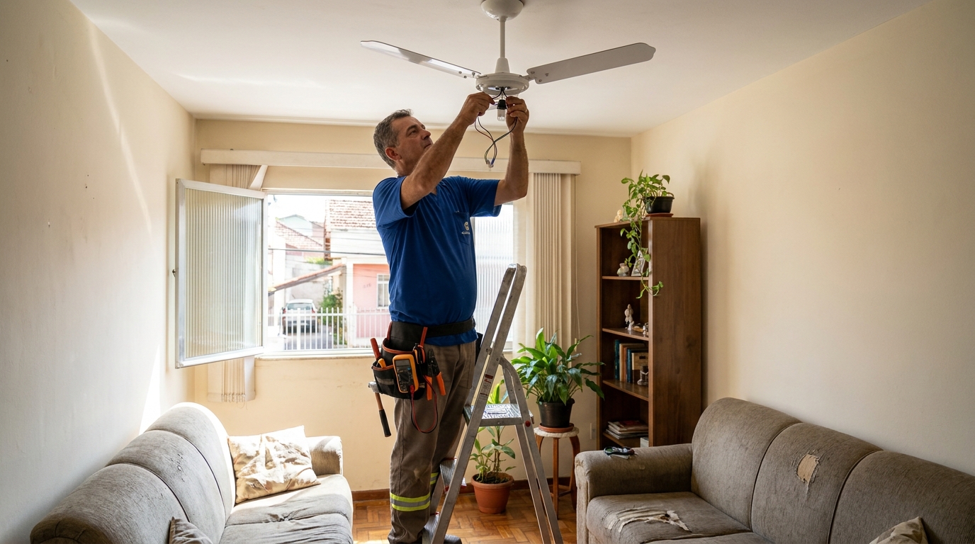 Instalacao de ventilador de teto em Maceió‑AL